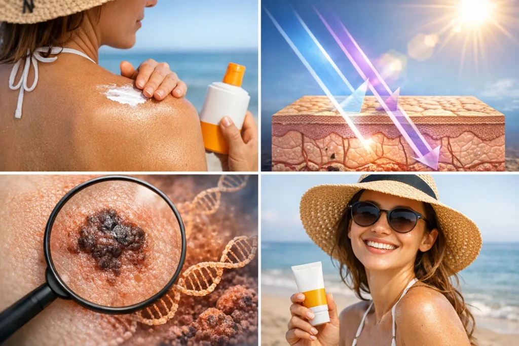 กันแดดช่วยกันมะเร็งผิวหนังได้ไหม-ไขข้อข้องใจเรื่องรังสี-UV-SPF-PA